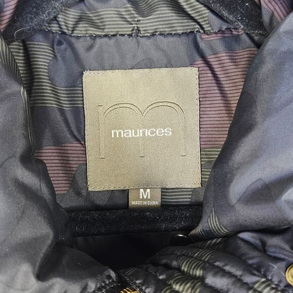 Maurices Puffer Vest Medium Camo Print Sleeveless Zip Up Jacket with Pockets - Picture 7 of 11